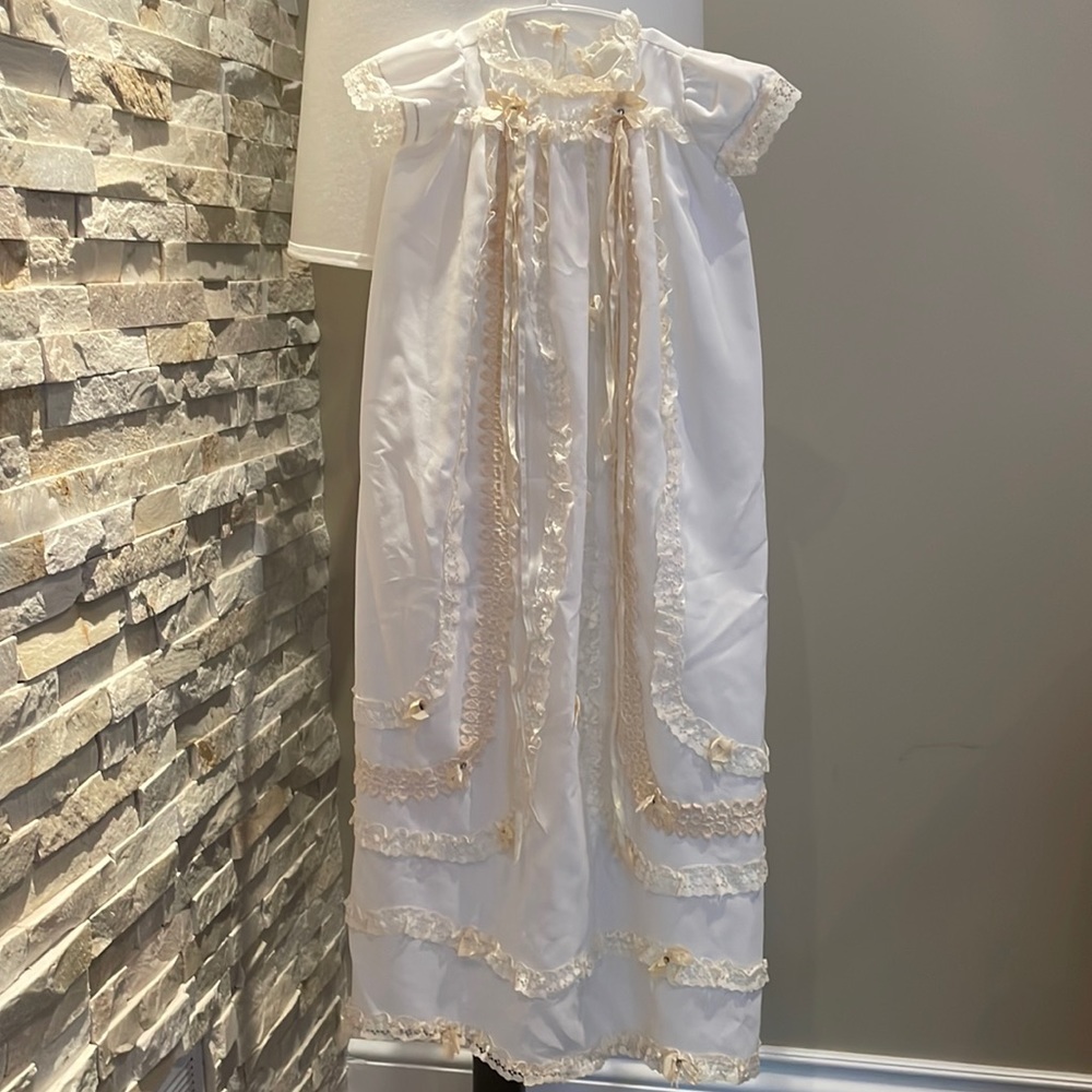 3 piece vintage Christening Gown